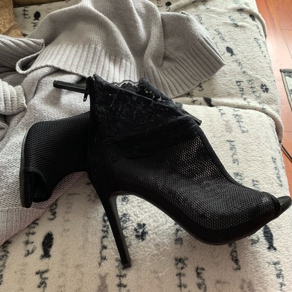 Anne Michelle ankle stiletto open toe boots/shoes size 8 - Picture 10 of 13